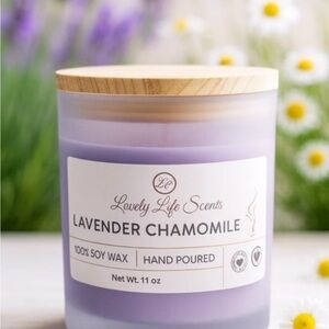 Lavender Chamomile 100% Soy 11 oz Candle by Lovely Life Scents